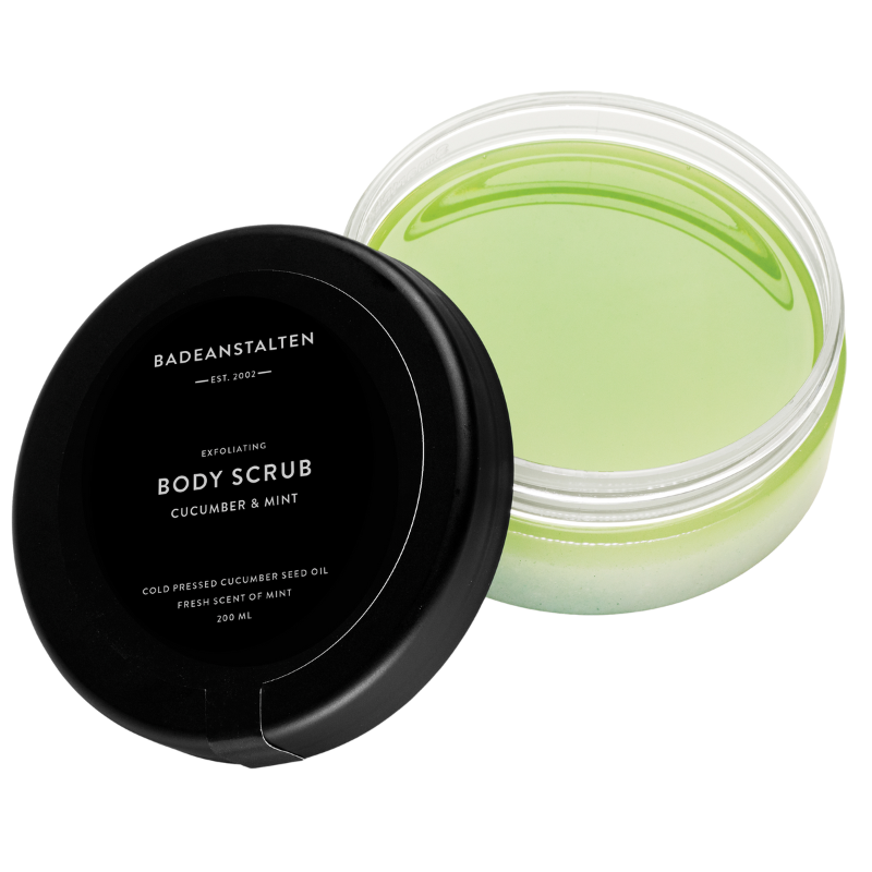 Tilbud Badeanstalten Bodyscrub m. Agurk Mynte (200 ml) køb billig