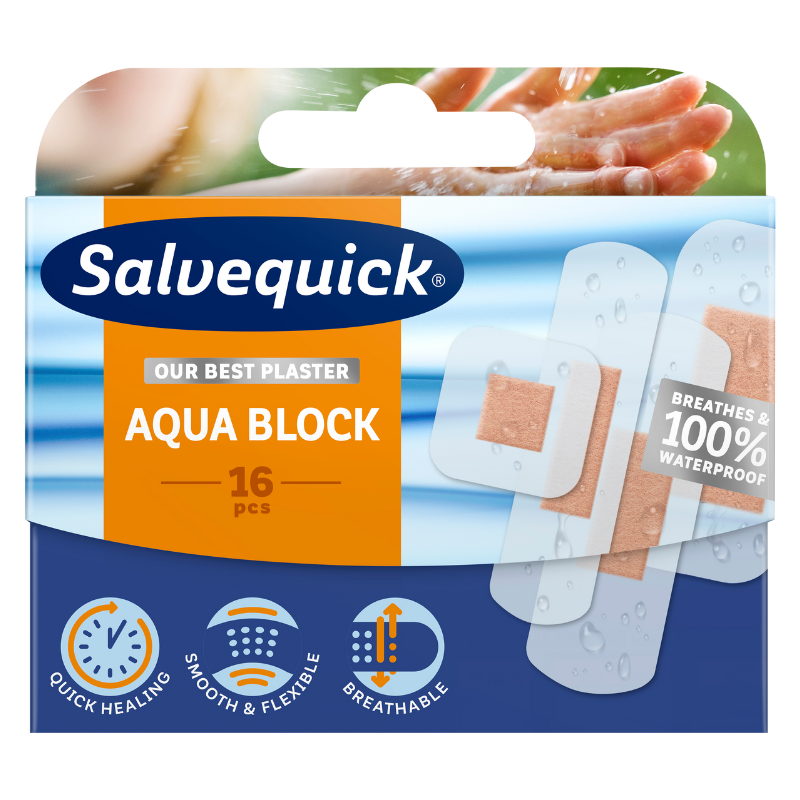 Salvequick Aqua Block Plaster (16 stk)
