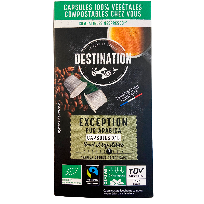 Kaffekapsler Destination Ø til Nespresso (10 kapsler)