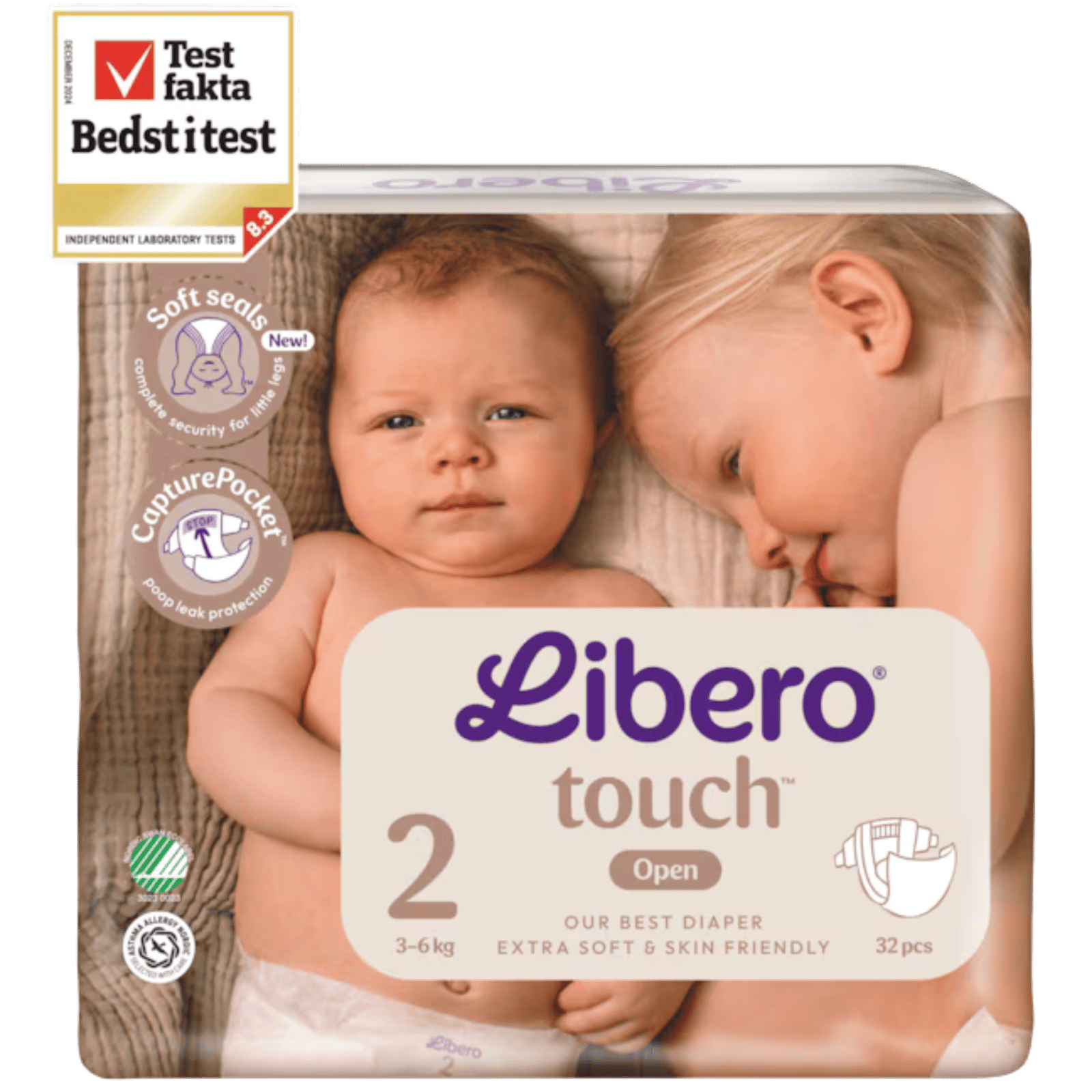 Libero Touch Ble Str. 2 (32 stk)