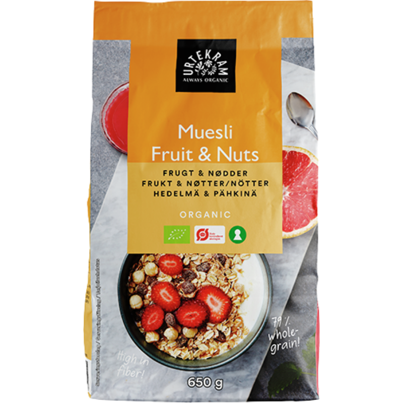 UDSALG Urtekram Muesli Fruit Nuts (650g) køb billig