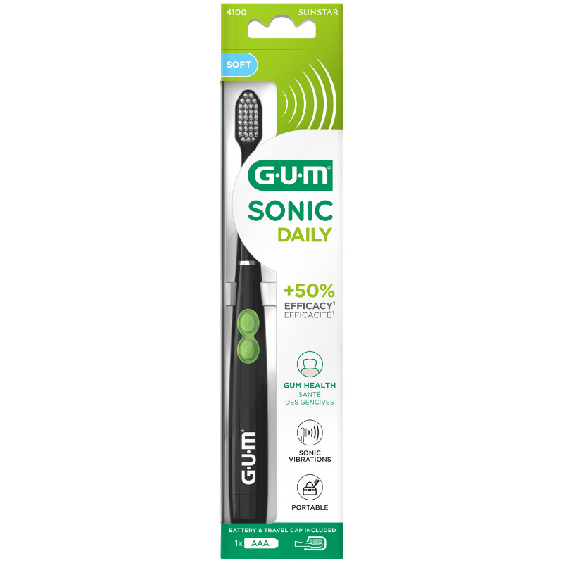 GUM Batteritandbørste Sonic Sort (1 stk)