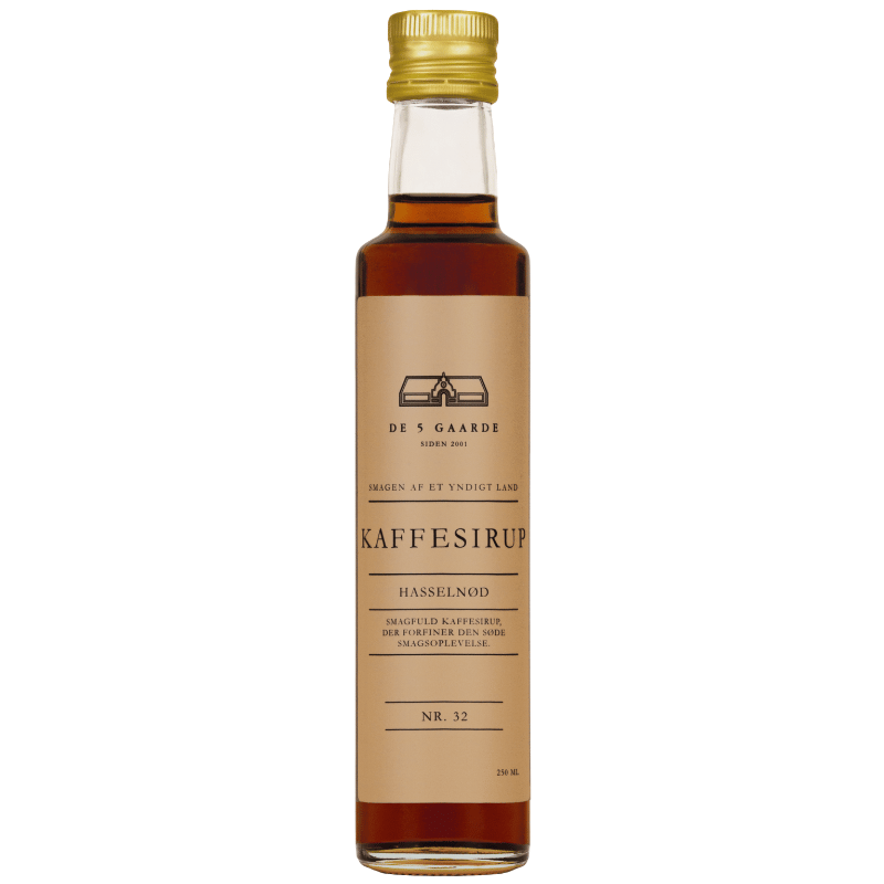 DE 5 GAARDE kaffesirup Hasselnød - 250 ml