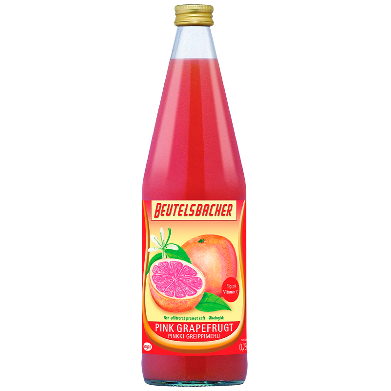 Pink Grapefrugt Saft Ø Demeter Beutelsbacher (750 ml)