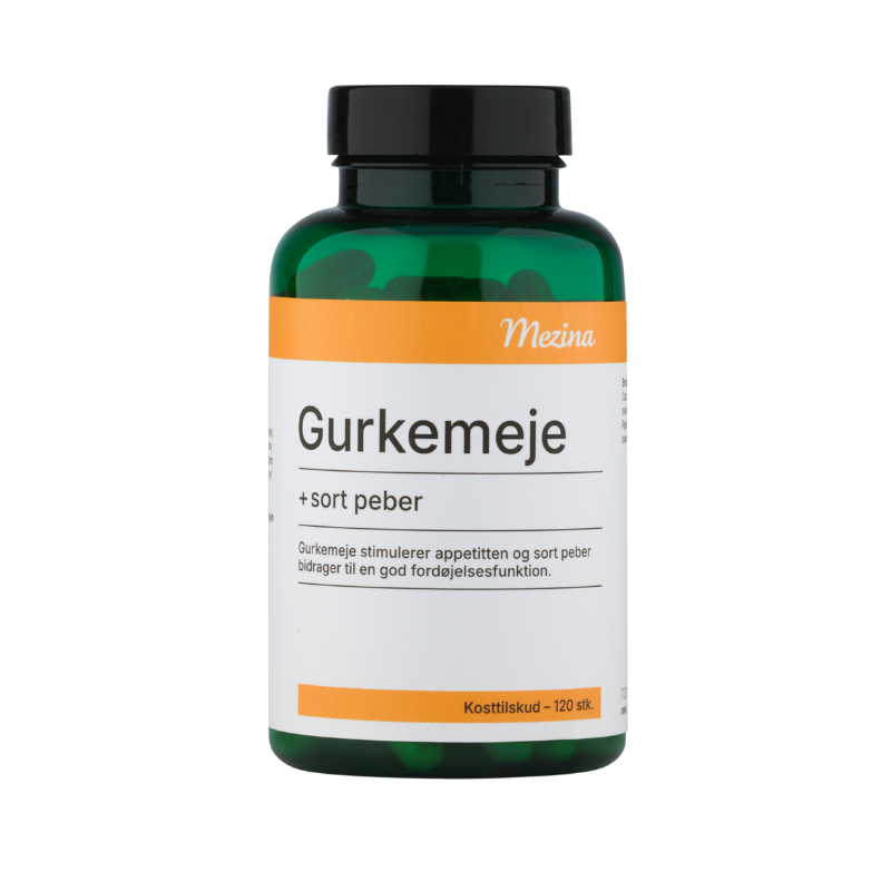 Tilbud Mezina Gurkemeje Sort Peber (120 kaps) køb billig