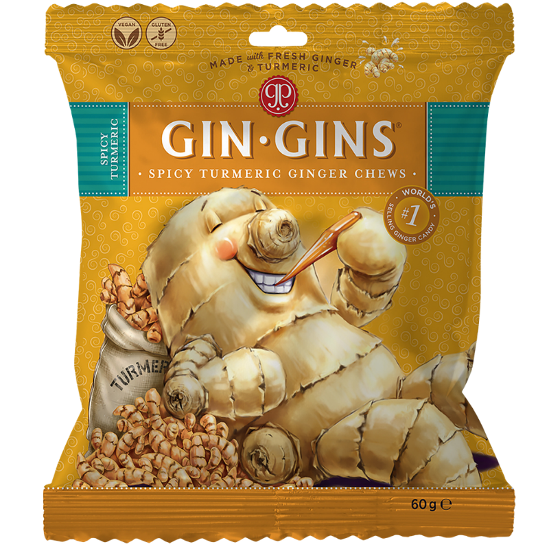 Ginger People Ginger Chews Gin Gins Spicy Turmeric (60 g)