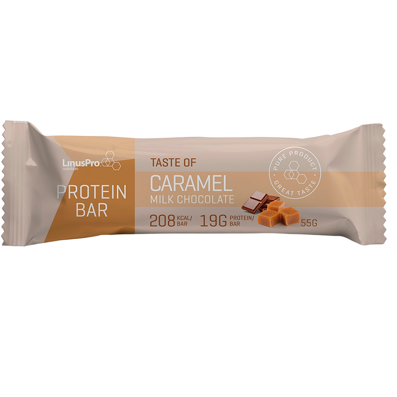 LinusPro Proteinbar Karamel & Mælkechokolade (55 g)