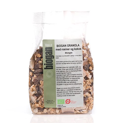 Biogan Granola m. rosiner & kokos Ø (400 g)