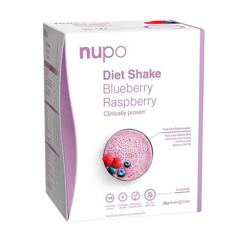 UDSALG Nupo Diet Shake Blueberry Raspberry (12x32 g) køb billig