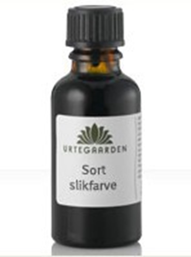 Urtegaarden Sort slikfarve (10 ml)