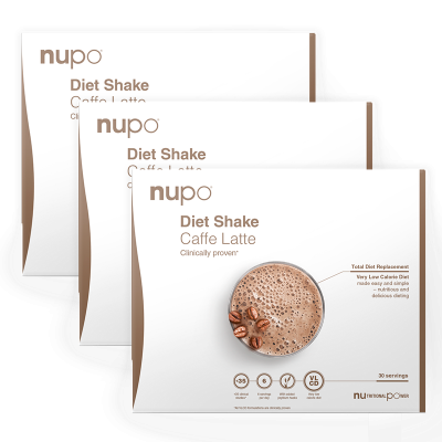 3 x Nupo Diet Shake Caffe Latte (960g)