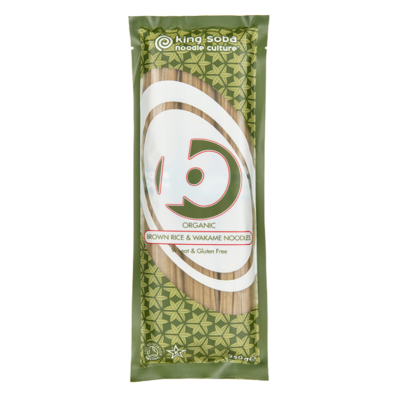 King Soba Brun Ris og Wakame Nudler Ø (250 g)
