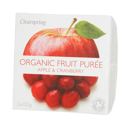 Clearspring Organic Frugtpuré Æble & Tranebær Ø (200 gr)
