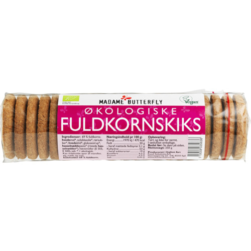 Madame Butterfly Øko Fuldkornskiks (250 g)