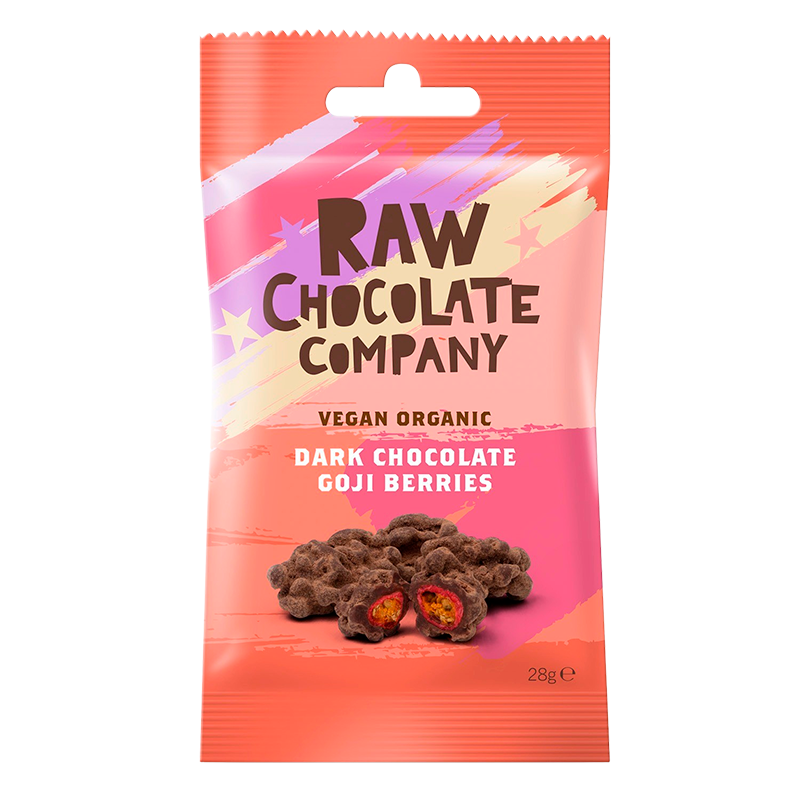 The Raw Chocolate co. Gojibær m. rå chokolade Ø Snack pack