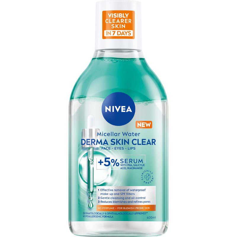 Tilbud Nivea Derma Skin Clear Serum Infused Micellar Water (400 ml) køb billig
