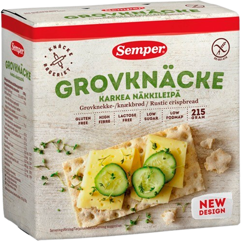 Knækbrød Grov Glutenfri Semper (215 gr)