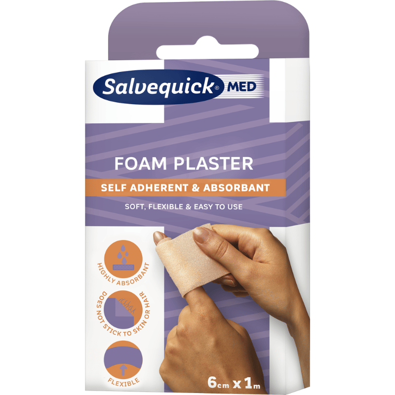 Salvequick MED Universal Foam Plaster - 1 m.