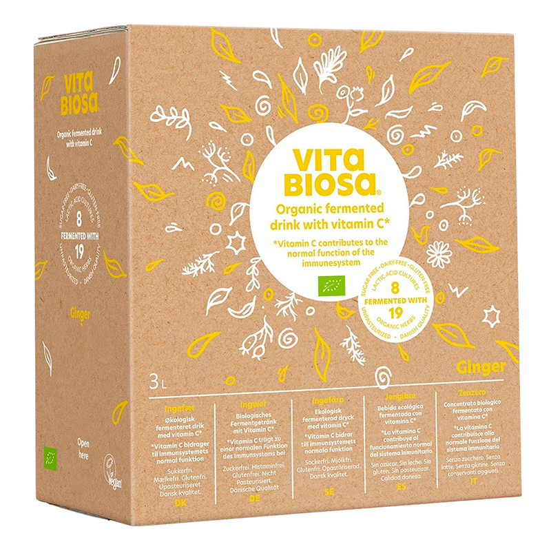 UDSALG Vita Biosa Ingefær Ø bag in box (3 liter) køb billig