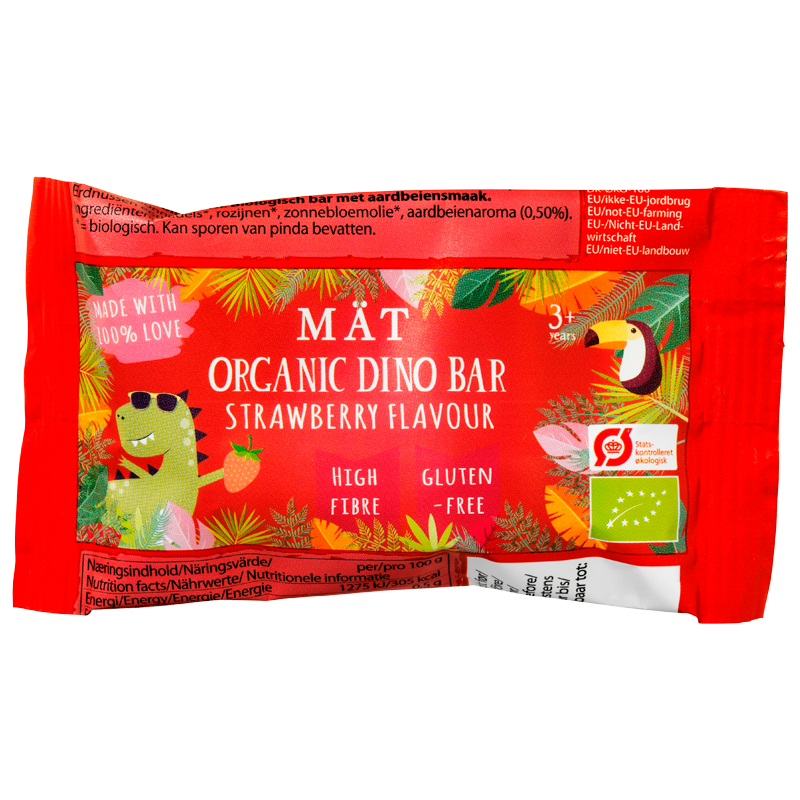 MÄT Organic Dino Bar Strawberry (1 stk)