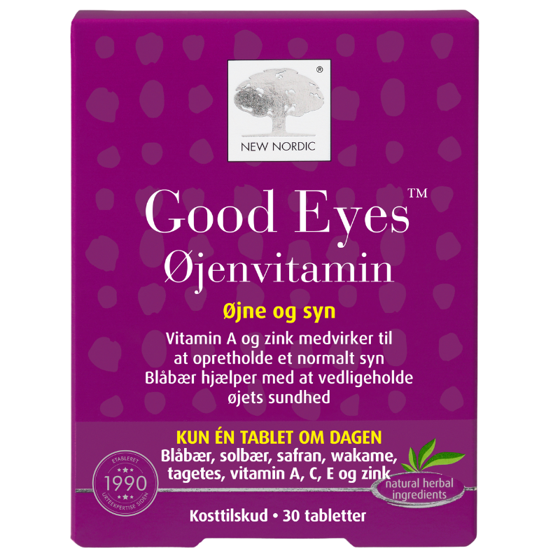 Vintilbud New Nordic Good Eyes Øjenvitamin (30 tabl) køb billig