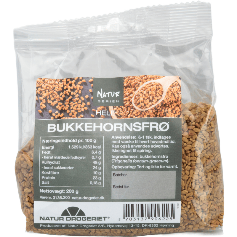 Bukkehornsfrø Hel - 200 gr - Natur Drogeriet