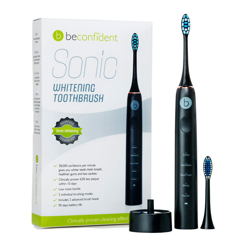 Beconfident Sonic Electric Whitening Toothbrush Black/Rose Gold (1 stk)