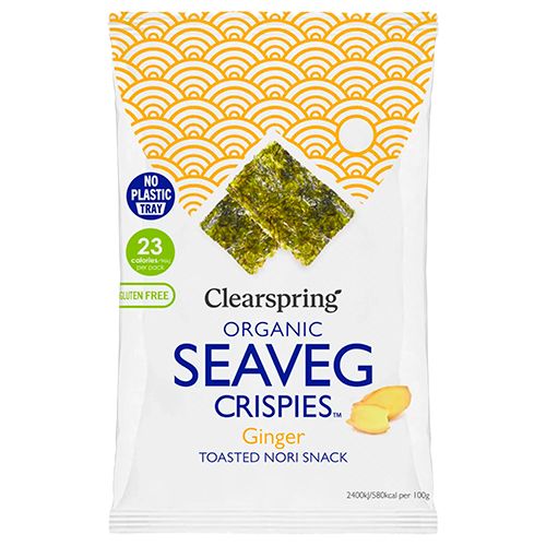 Clearspring Seaveg Crispies Ingefær Tang Chips Ø (4 g)