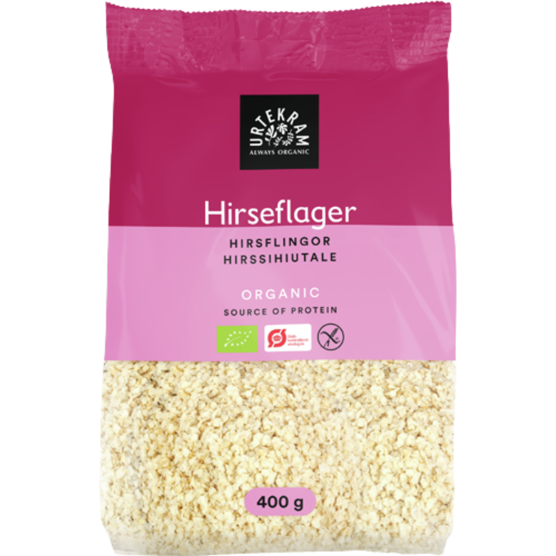 UDSALG Urtekram Hirseflager Ø (400 gr) køb billig