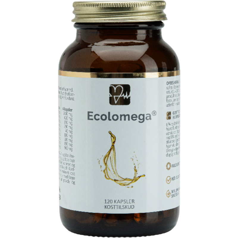 Vintilbud Ecolomega Fiskeolie (120 kap) køb billig
