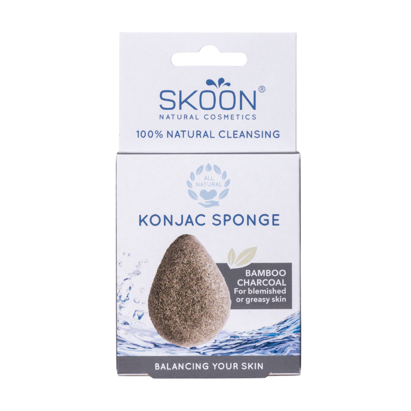 Skoon Konjac Sponge Bamboo Charcoal (1 stk)