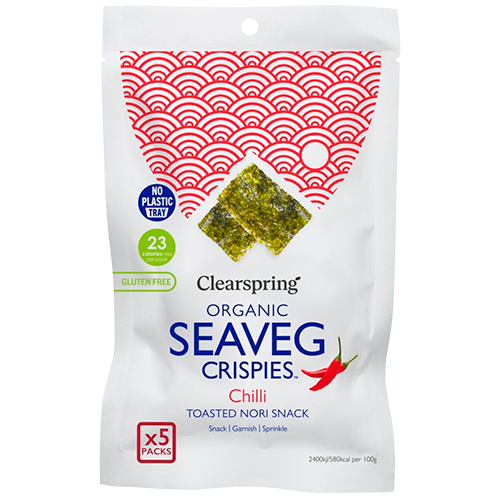 Clearspring Seaveg Crispies Tang Chips Chili Ø - Multipack (5x4 g)
