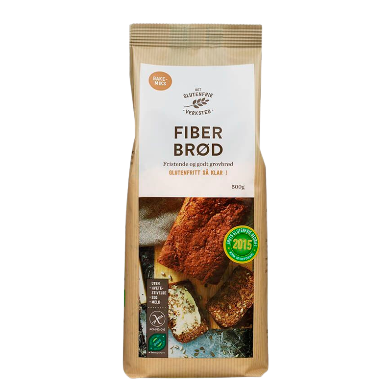 Det Glutenfrie Verksted Fiberbrød Glutenfri Ø (500 g)