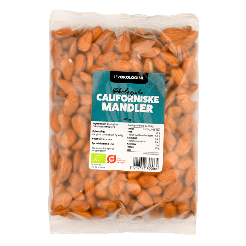 Lev Økologisk Mandler Californiske (400 g)