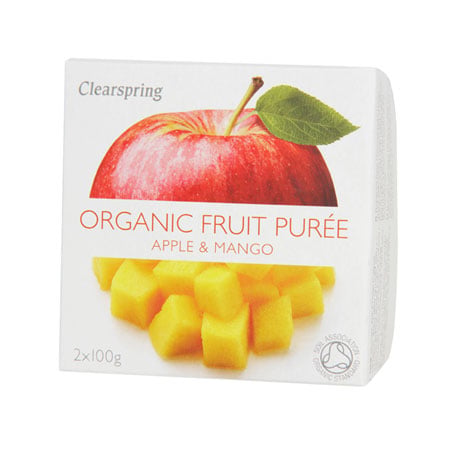 Clearspring Organic Frugtpuré Æble & Mango Ø (200 gr)