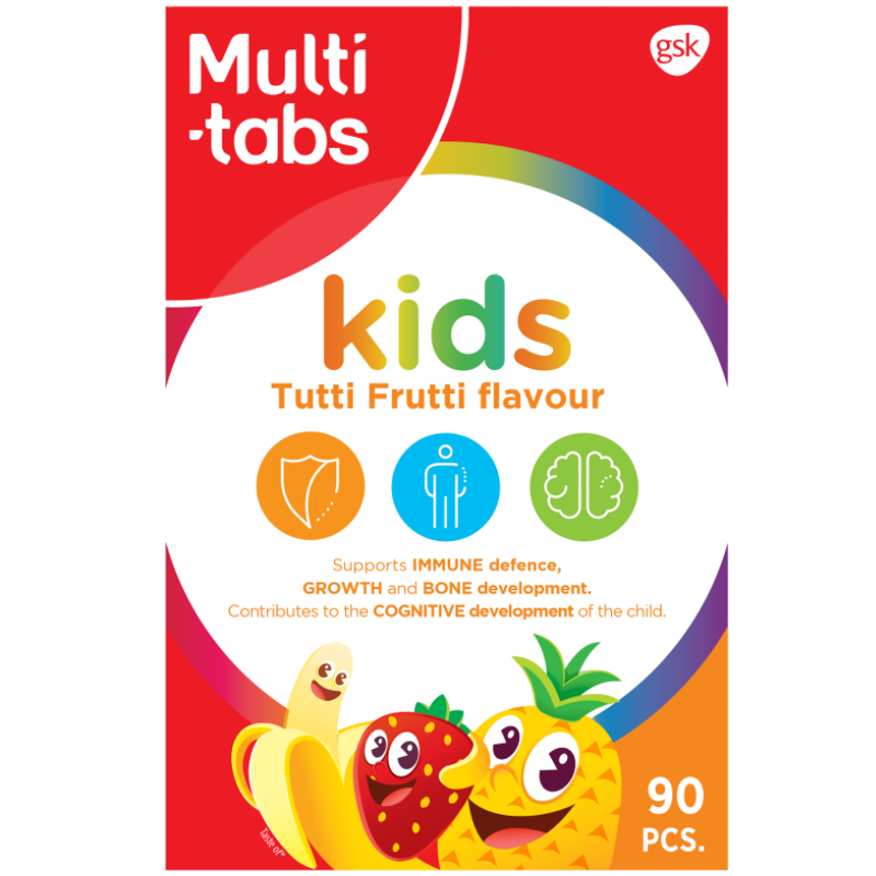 Multitabs Kids Tutti Frutti Tyggetabletter (90 stk)