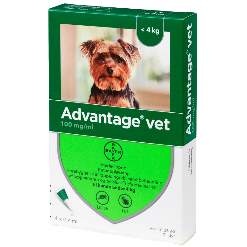 Advantage Vet 10 % Hund 0-4 Kg (4x4 ml)