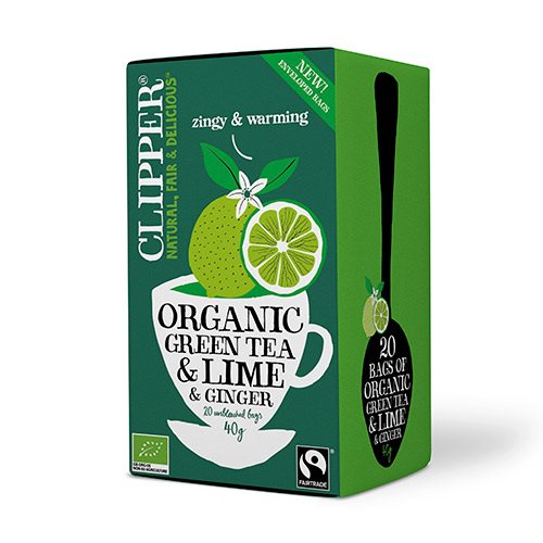 Clipper Grøn Te m. Lime & Ingefær Ø (1 pk)