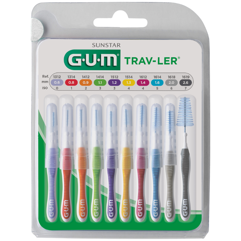 GUM TravLer Mellemrumsbørster Mix Pakke (10 stk)