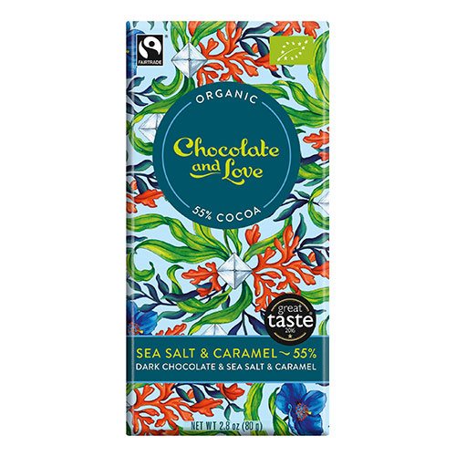 UDSALG Chocolate and Love Sea Salt 55 Ø (80g) køb billig