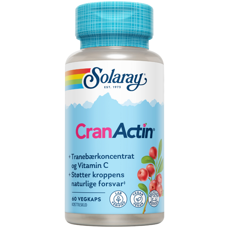 Solaray CranActin Tranebærekstrakt 400 mg (60 tabletter)