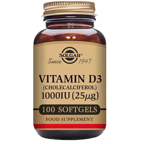 Solgar Vitamin D3 25 mcg (100 softgels)