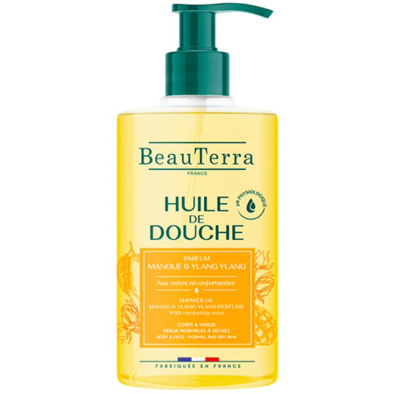 Beau Terra Shower Oil Mango & Ylang Ylang (750 ml) - Køb til DKK 132 - Spar 37%