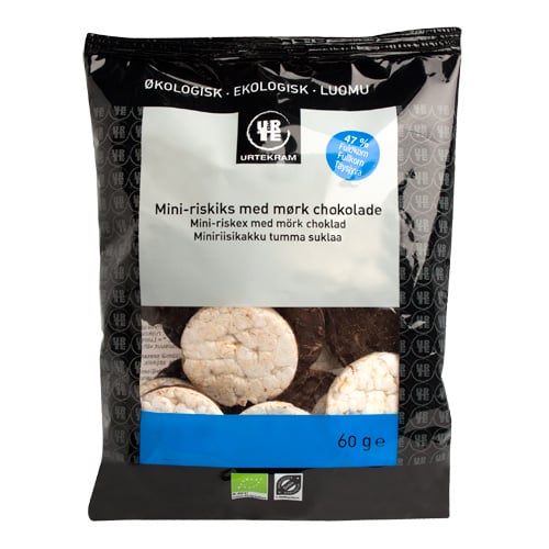 Urtekram Mini Riskager m. Mørk Chokolade Ø (60 gr)