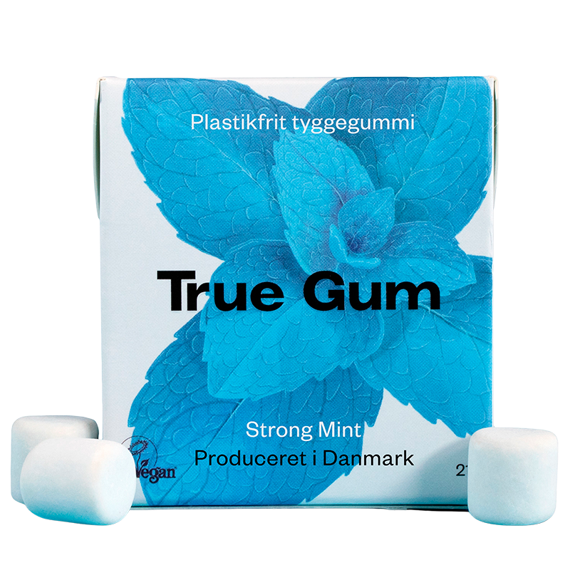 True Gum Tyggegummi Strong Mint, 21g.