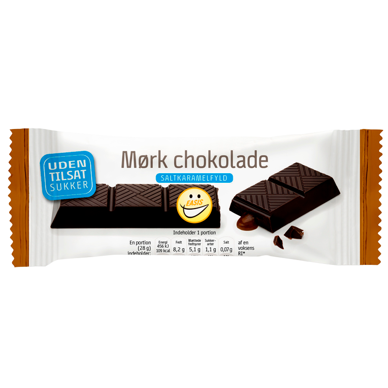 EASIS Mørk Chokoladebar Saltkaramelfyld (28 g)