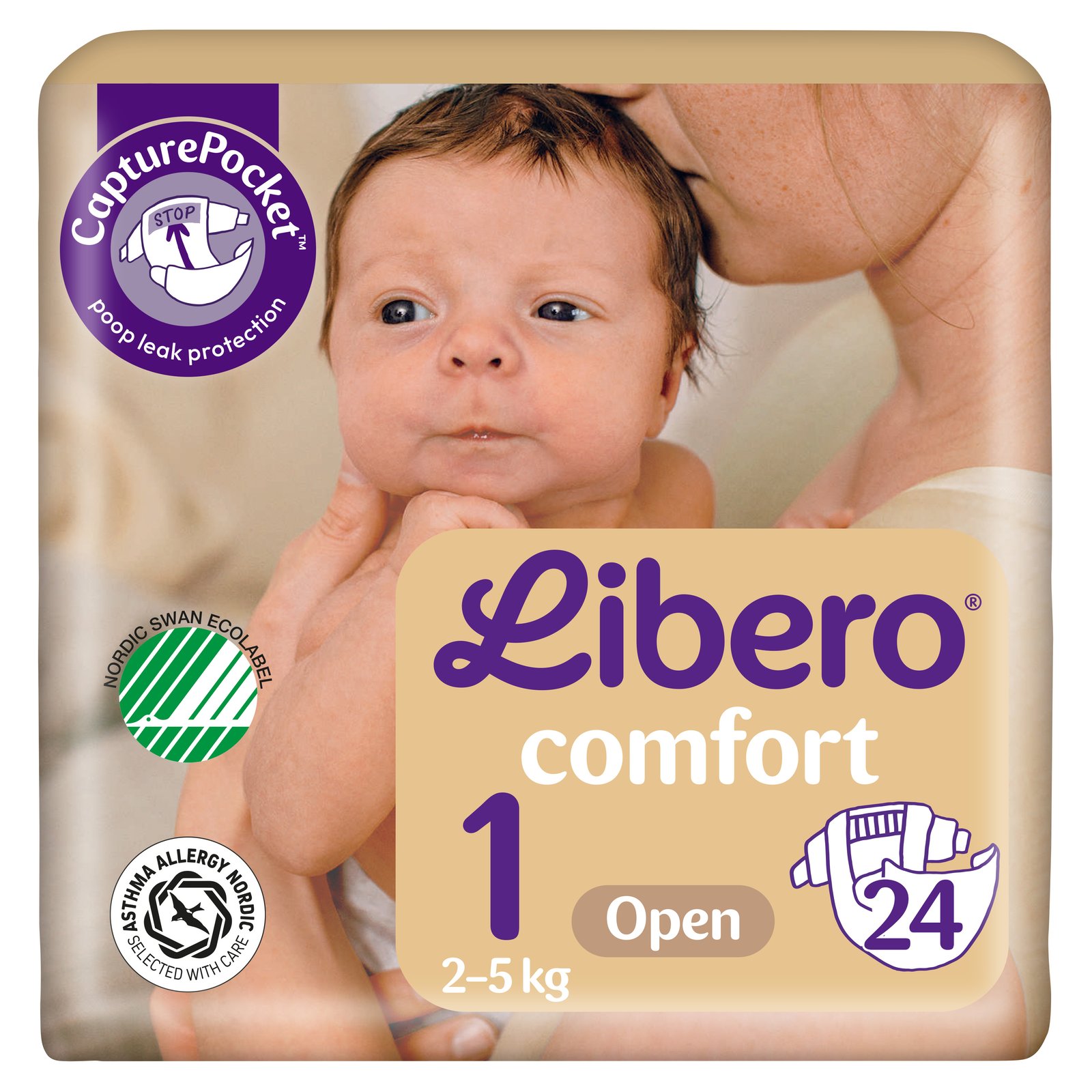 Libero Åben ble Str. 1, 2-5 kg (24 stk)