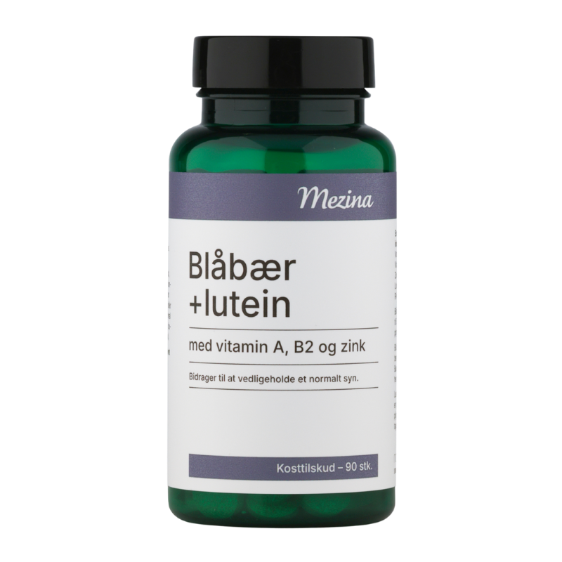 Tilbud Mezina Blåbær Lutein (90 tabl) køb billig