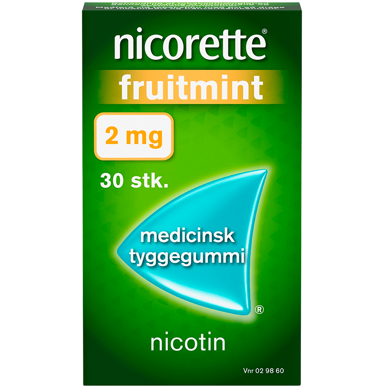 Nicorette Fruitmint Tyggegummi 2 mg (30 stk)