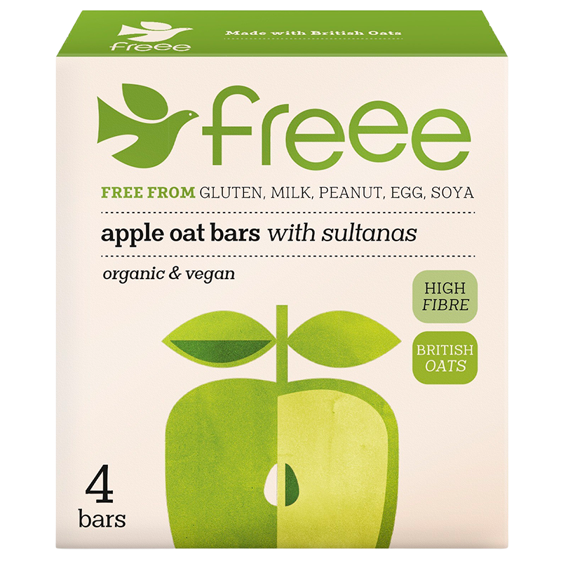 Doves Apple & Sultana Flapjacks 4-pak Øko - 140 gram